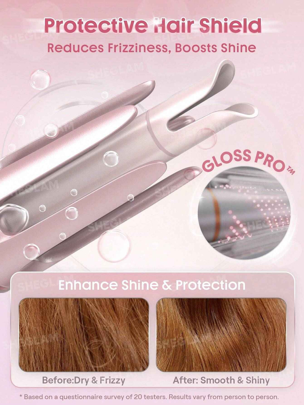 SHEGLAM Cupid’s Charm Automatic Hair Curler 32mm – Baby Pink (EU Plug) | Original in Pakistan